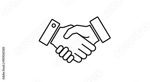 Handshake Icon: Business Agreement, Partnership, and Trust Symbol