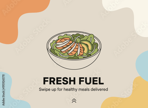 Healthy Food Delivery Service Promoted with Fresh Visuals