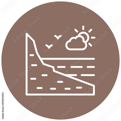 Shore Landscape Icon