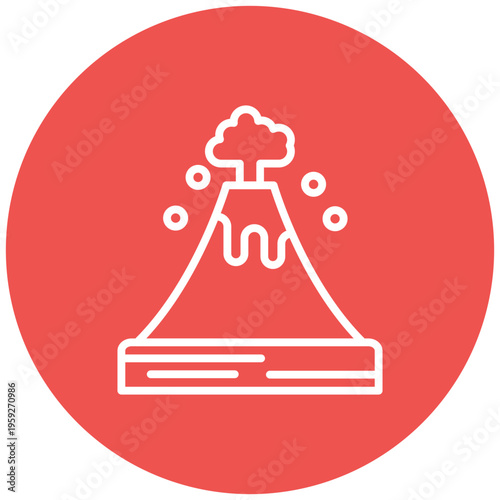 Volcano Landscape Icon