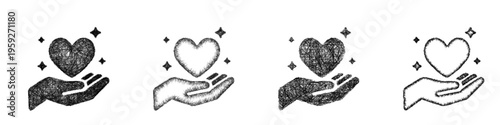 Sketch engagement icon design set