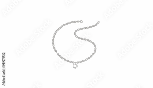 Elegant Diamond Necklace with Circular Pendant - Luxury Jewelry on White Background