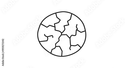 Cracked Earth Texture, Dry Ground Surface, Global Warming Concept