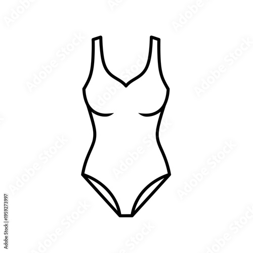 Stylish One-Piece Swimsuit with Contoured Design for Beach and Pool Attire