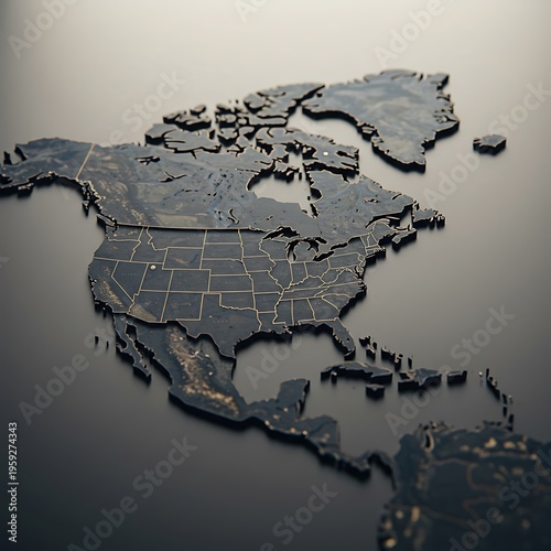 North America: A 3D Topography