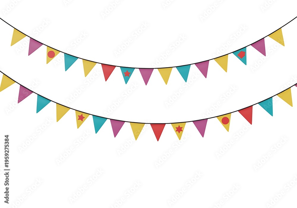 Fototapeta premium Joyful Celebration Bunting: Vector Illustration