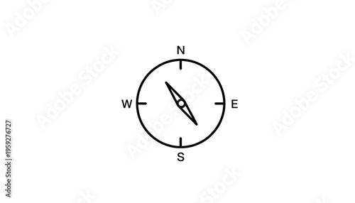Compass Icon - Navigation Tool for Direction and Travel