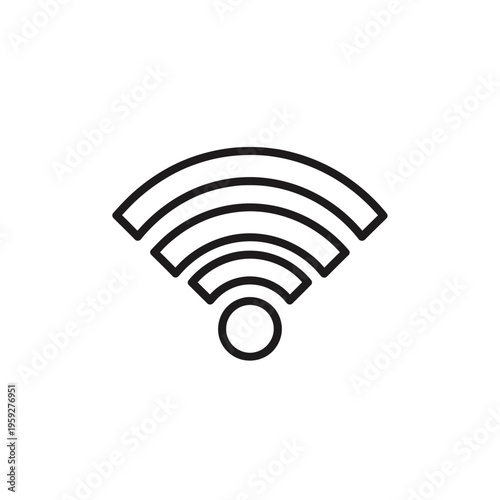 Wireless Internet Signal Icon for Connectivity and Technology Concepts
