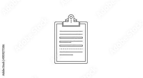 Clipboard with Document and Lines: Business, Planning, and Organization Concept