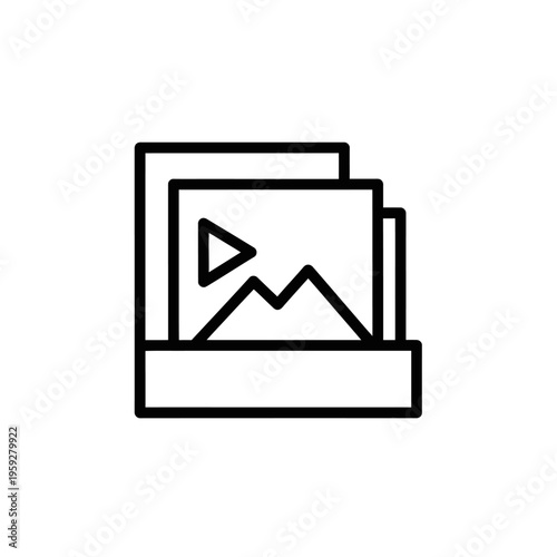 Abstract Digital Image Icon Representing Multimedia Content and Creative Design