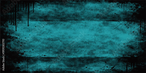Abstract a textured turquoise backdrop, conveying an aura of moody, grunge-inspired design. The photo, saturated with a rich depth of color, is a versatile design element. 