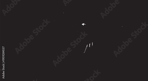 Black Solid Arguing People Silhouettes Set of Six on White Background