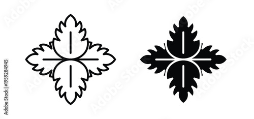 Mint icon. black and white line icons pack.