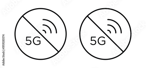 NoG signal signs illustration sign collection. vector symbol or logo.