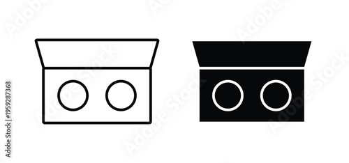 Palette with eyelash shadows icon. black and white line icons pack.
