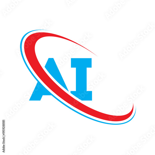 Ai logo design with elegant red and blue swirls, abstract modern graphic, company emblem, professional branding symbol Free Download Ai logo design with elegant red and blue swirls, abstract modern graphic, company emblem, professional branding symbol - GFXLoad
