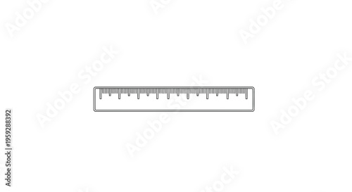 Ruler Icon Vector Illustration - Measurement Tool Symbol