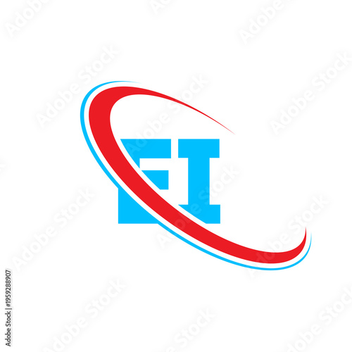 red and blue swoosh circle on white background ei letter logo design. ei letter logo business, company, and brand identity. ei letter business logo with circle vector. Free Download red and blue swoosh circle on white background ei letter logo design. ei letter logo business, company, and brand identity. ei letter business logo with circle vector. - GFXLoad