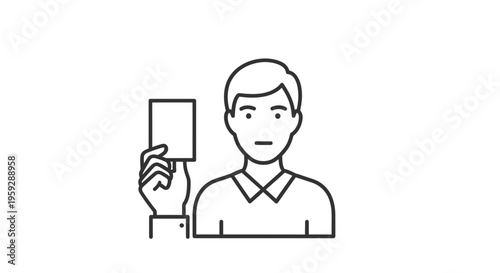 Referee Showing Red Card, Sports Penalty, Foul, Disqualification Concept