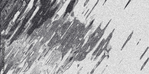 Abstract grayscale texture with diagonal streaks and a grainy effect, showcasing a dynamic pattern of dark lines against a lighter, textured background Keywords: abstract, grayscale, texture