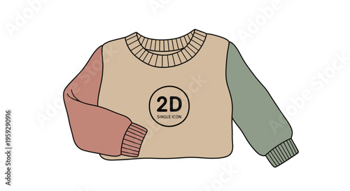 Colorful illustration of a sweater.