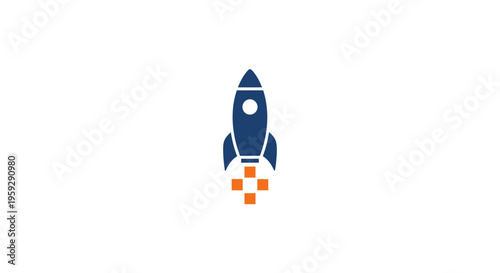 A simple illustration of a rocket ship.