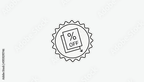 Percentage Off Discount Tag Icon, Sale Offer, Special Promotion, Marketing Concept