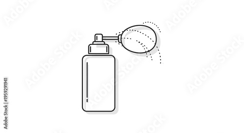 Perfume Bottle Spray Atomizer Icon Outline Vector Illustration