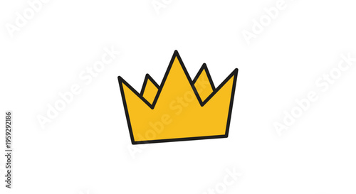 A simple cartoon drawing of crown.