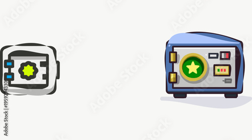 Tech-savvy gadget hub: A digital safe with advanced security and sleek design.