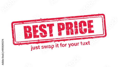 best red rubber stamp vector with distressed ink texture and clean frame, built for packaging, shipping labels, office paperwork, certification workflows, and commercial branding use.