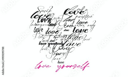 writing love graffiti, love yourself slogan grunge effect slogan Calligraphy, tees art, grunge LOVE urban style quote typography. Urban graffiti typography slogan print, Tees graphics print.eps