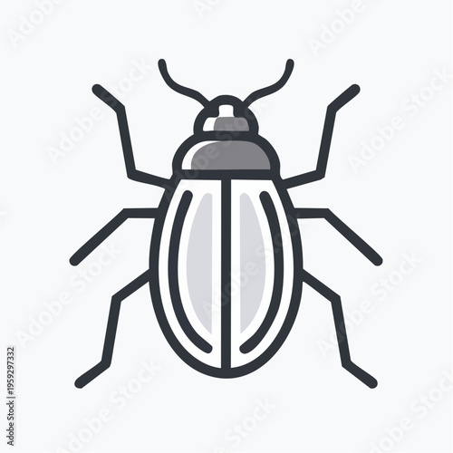 Bug Icon Cyber Security Malware Virus Threat Technology Concept