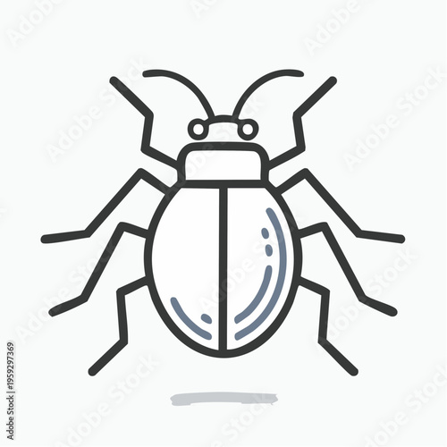 Bug Icon Cyber Security Malware Virus Threat Technology Concept