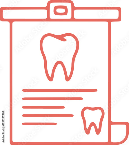 Dental chart with tooth illustrations for patient records