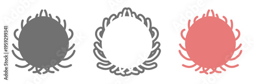 ランブータンのアイコンセット 白黒・線画・カラーの3種類の南国フルーツ素材