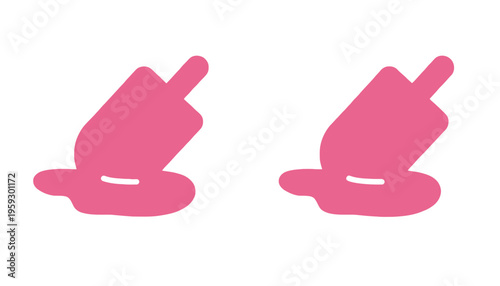 A pink pacifier icon illustration set on a white background