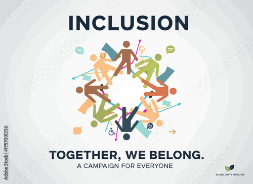 People from diverse backgrounds come together in a symbol of unity and inclusion.