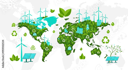 Global Green Energy and Sustainability Map.