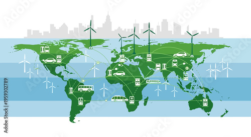 Global Green Energy and Sustainable Development Map.