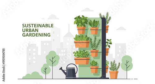 Vertical Garden System for Sustainable Urban Agriculture.