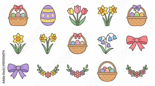 set of easter eggs