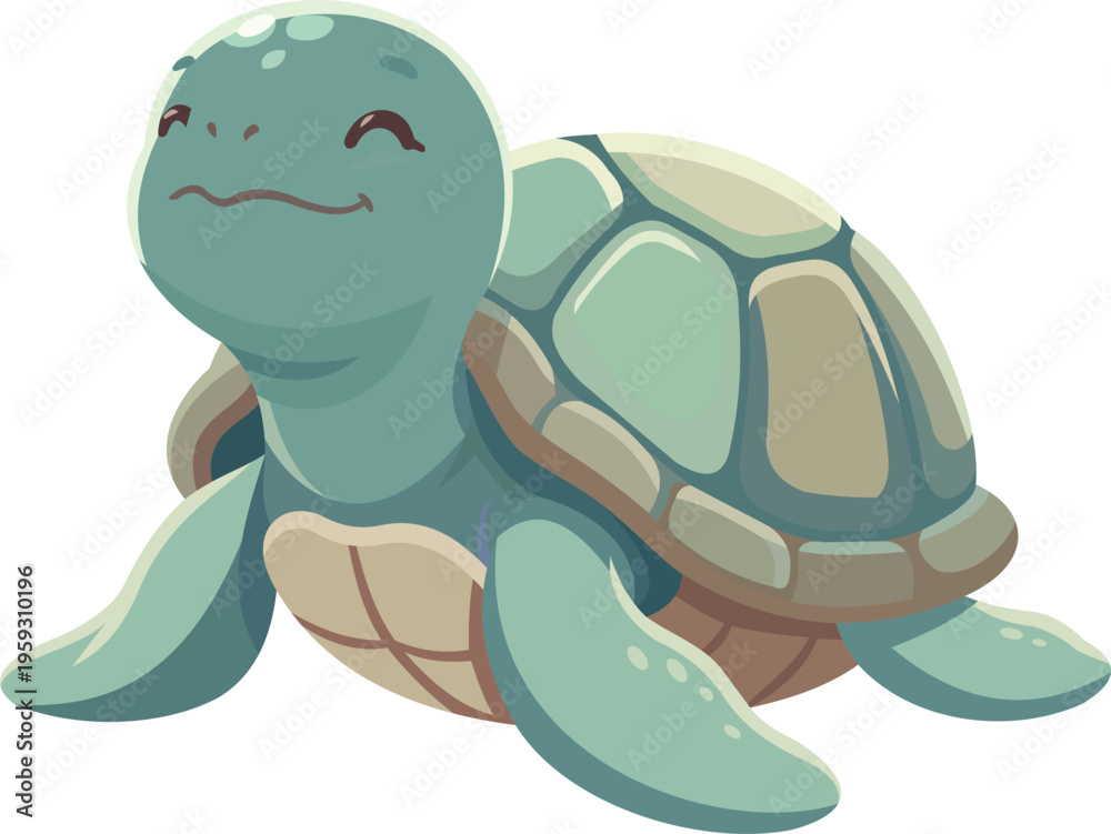 Obraz premium Happy Sea Turtle Kids Nursery Birthday Decoration
