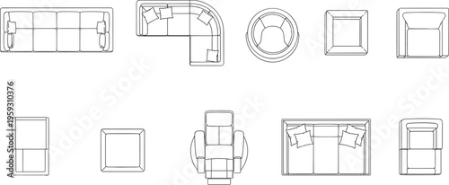 Professional electric meat slicer vector set featuring a modern blue design, detailed line art, and black silhouette isolated on a white background for delis.