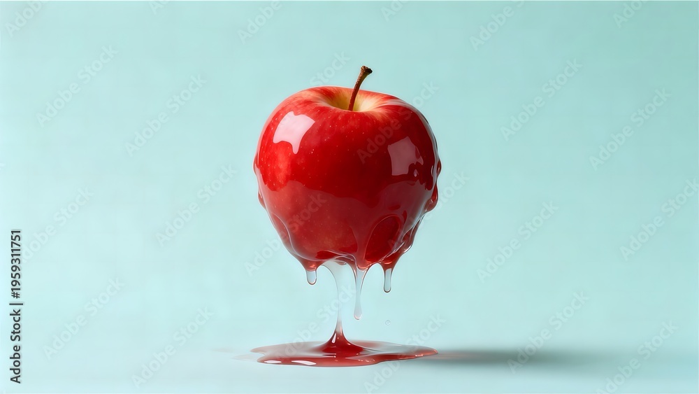 Obraz premium Melting Apple in Mid-Air
