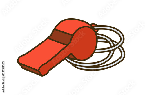 ホイッスル 笛 防災グッズ 救助要請 災害対策イラスト