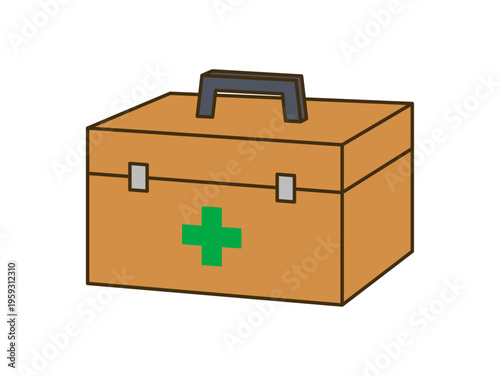 救急箱 応急処置 防災グッズ 医療用品 災害対策イラスト