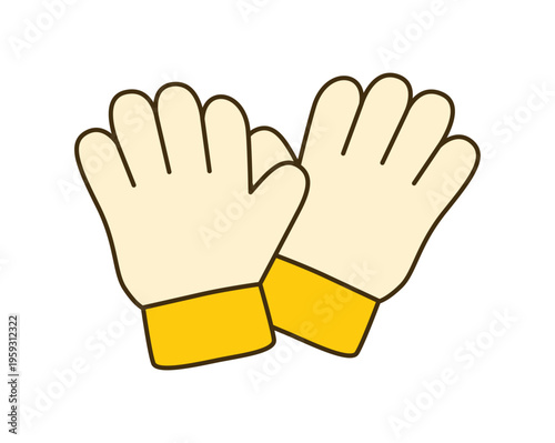 軍手 作業用手袋 防災グッズ 安全対策 災害イラスト