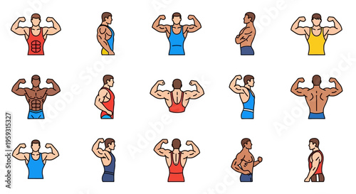 Collection of Male Bodybuilder Poses and Poses for Bodybuilding