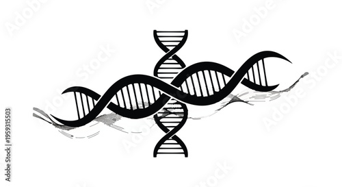 Intertwined DNA strands symbolizing genetic connection and scientific discovery